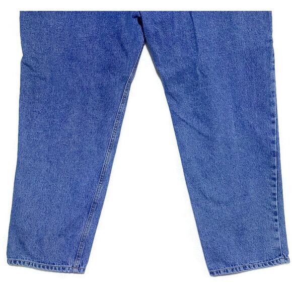 Full Blue Denim Jeans Men's Size 46x32 Medium Straight Fit 100% Cotton - Picture 4 of 9